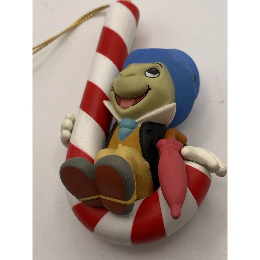 Jiminy Cricket on Candy Cane - Disney Christmas Ornament Grolier Vintage In Box